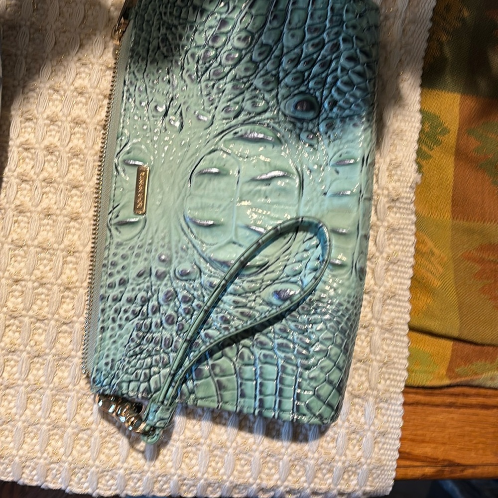 Brahmin wristlet, turquoise color